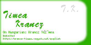 timea krancz business card